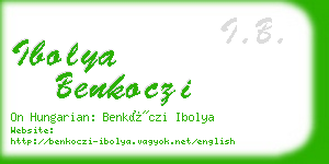 ibolya benkoczi business card